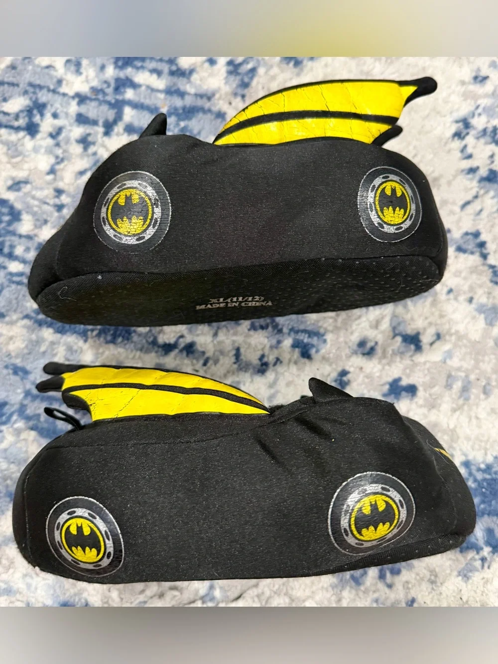 Batman Black and Yellow Kids Footie Booties